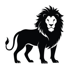Majestic Lion Silhouette Illustration