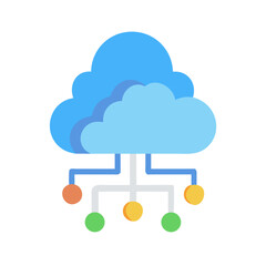 Cloud computing network with connected data nodes