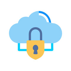 Secure cloud computing data protection illustration