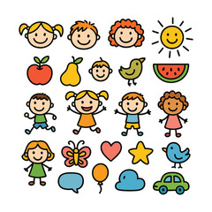 Joyful Kids  A Colorful Collection of Happy Children's Illustrations