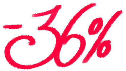 Thirty-six percent off