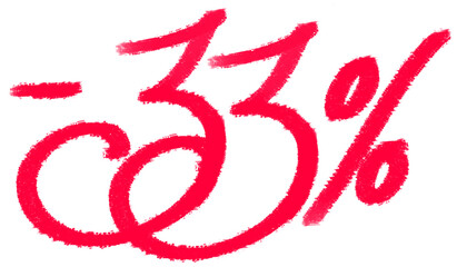 Thirty-three percent off