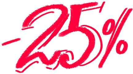 Twenty five percent off