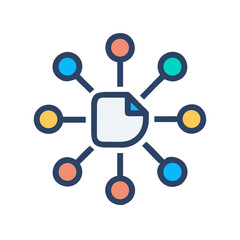 Document connected to multiple nodes in a circular network