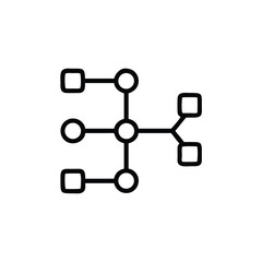 Diagram showing data flow connections network