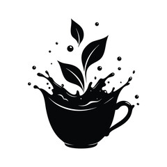 Salpicadura de Té Verde Inspirada en la Naturaleza Arte