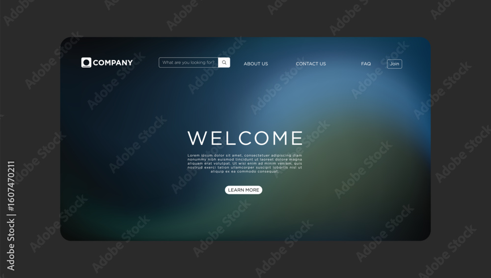 Poster modern company website design with clean and elegant layout for professional business use