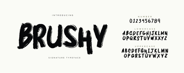 Brushy, Rough Textured Brush Font for Bold Statements
