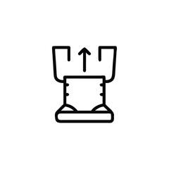 Outline icon a capability model with upward arrow symbol strategy