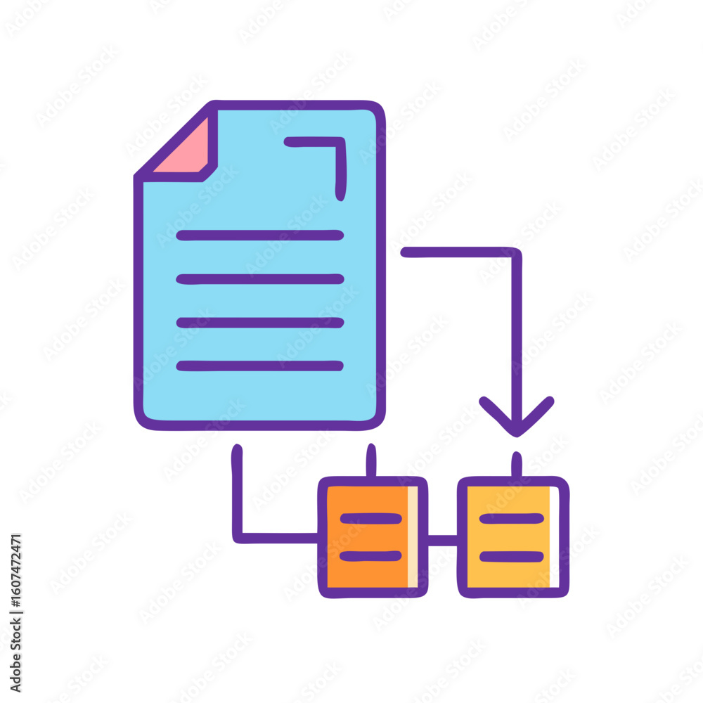 Poster data processing flow diagram of digital document transfer