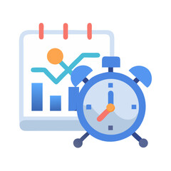 Time management efficiency concept graphic illustration stock photo