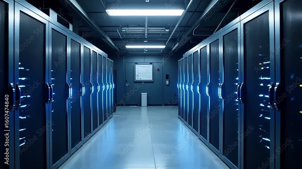 Aufkleber data center server room technology it infrastructure cloud computing network storage systems rack sp