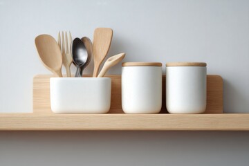 Kitchen Utensils and Storage Jars.