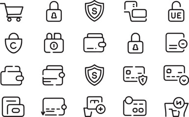 Modern e commerce shopping cart icon with a clean silhouette design