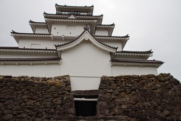 castle in aizuwakamatsu in japan
