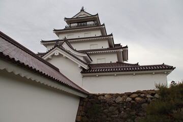 castle in aizuwakamatsu in japan