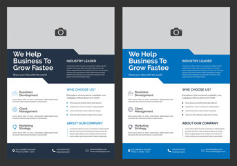 modern orange and black design template for poster flyer brochure cover. Graphic design layout with triangle graphic elements and space for photo background