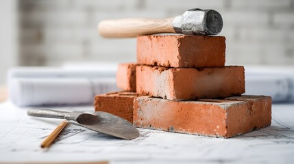 Bricks, Tools, and Blueprints Display