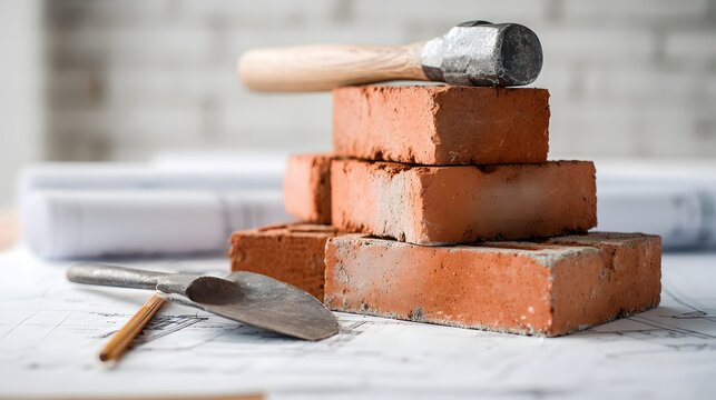 Bricks, Tools, and Blueprints Display