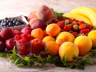 Assorted fresh fruits and berries