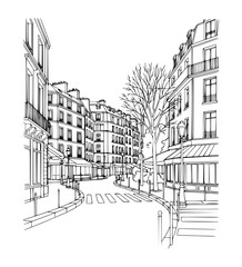 Obraz premium Rue du Bac, Paris - Antique shops and elegant residences