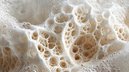 Macro view of porous foam structure bubbles texture