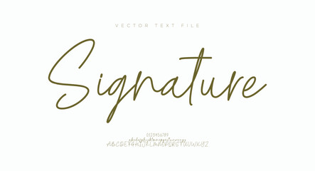 Hand drawn vector alphabet. Modern monoline signature script font. Elegant Signature Font. Best Alphabet Beautiful Calligraphy Signature Font
