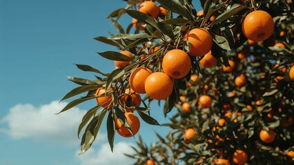 orange tree with fruits