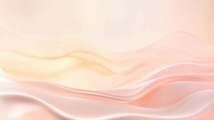 Flowing pink and orange soft silk fabric background with smooth waves for abstract presentation footage. - Powered by Adobe
