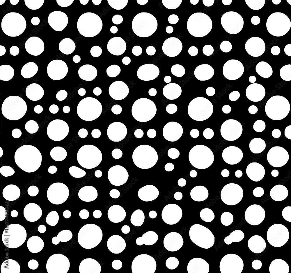 Poster abstract polka dot pattern: a bold monochrome illustration features a dynamic arrangement of varying