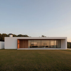 modern house in the garden