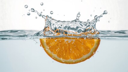 orange and water splash