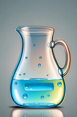 Cover Karaffe mit Wasser – Cartoon Illustration