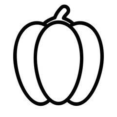 Supermarket outline icon. Paprika