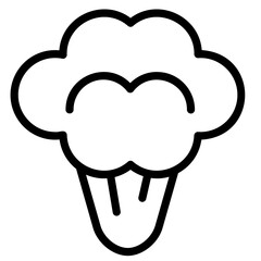 Supermarket outline icon. Broccoli