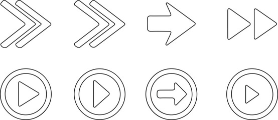 Set arrow icons. Collection arrows sign. Black arrow icon set. Arrow. Cursor. Arrow vector icon. Simple arrow set. Vector illustration