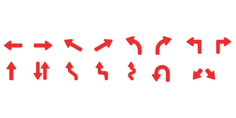 Transparent PNG available
Abstract set of way direction arrow. Collection of way sign, Road navigation arrows, direction mark, crossroad symbol, arrow set vector illustration. Black road navigator arr