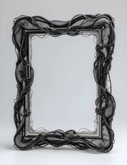 Dark Abstract Mystical Frame: Eerie Border & Grunge Texture for Art