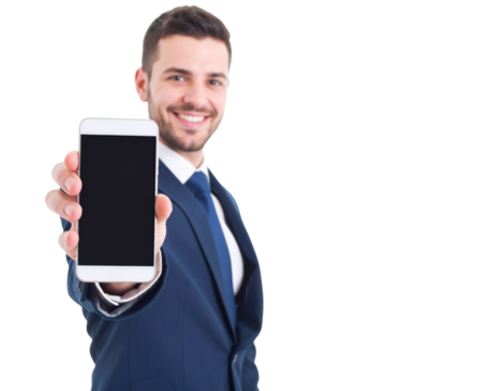 young man holding a mobile phone