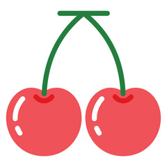 Supermarket flat color icon. Cherry