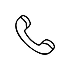Outline a phone receiver on a handset communication