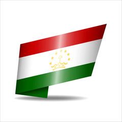 Folded national flag, shining with a shadow.