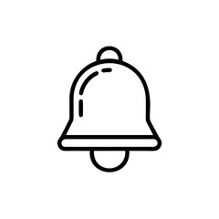 Outline notification bell icon on alert sound