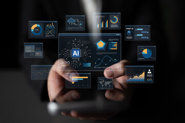 AI Assistant Brain Processor with LLM Technology, Big Data, Machine Learning, Generative AI for Business Support, Future Agentic AI Technology and Artificial Intelligence Prompt Engineering. Spline