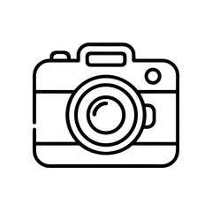 Ai Smart Camera Outline Vector Icon 
