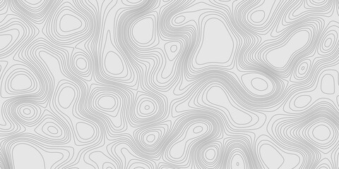Modern design with contour abstract map relief line grey pattern with seamless topography background, geographic mountain relief abstract lines grey landscape design texture wavy curve shapes.
