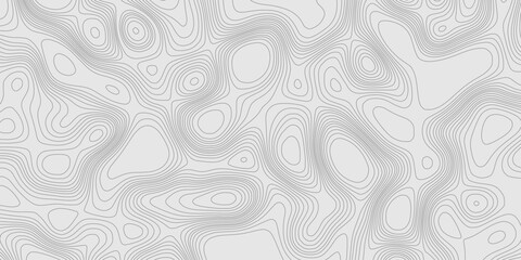 Modern design with contour abstract map relief line grey pattern with seamless topography background, geographic mountain relief abstract lines grey landscape design texture wavy curve shapes.