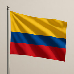Naklejka premium Waving flag of colombia