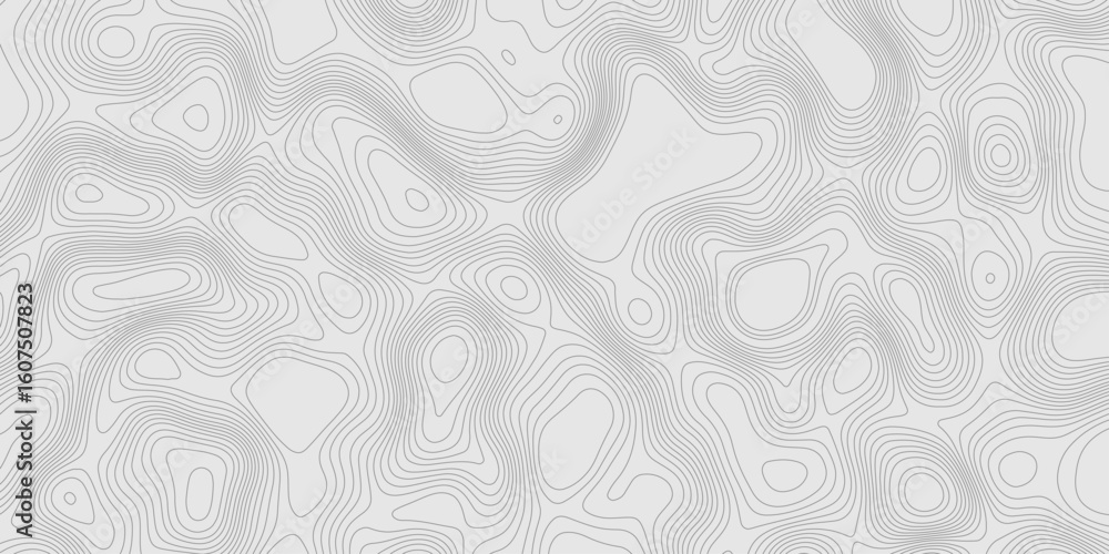 Poster modern design with contour abstract map relief line grey pattern with seamless topography background