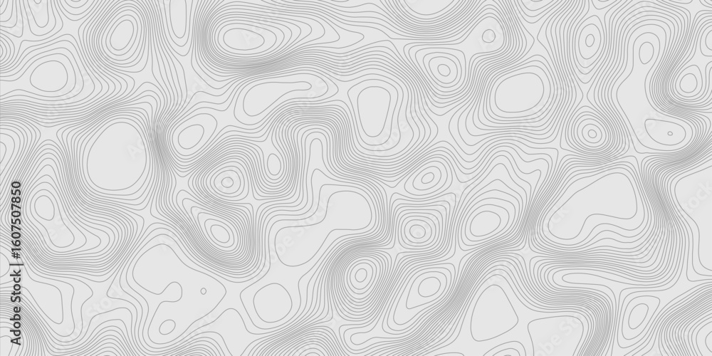 Poster modern design with contour abstract map relief line grey pattern with seamless topography background